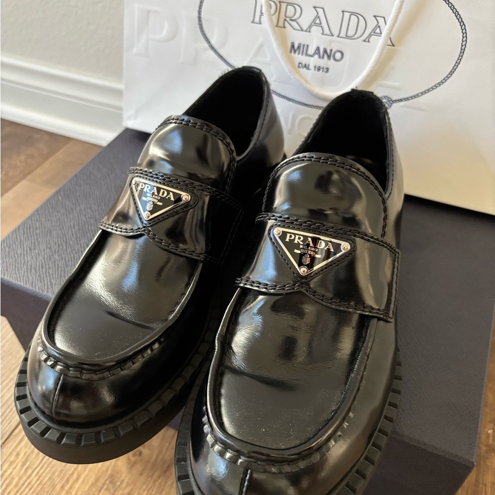 Prada Men's Black Slip-On Loafers
